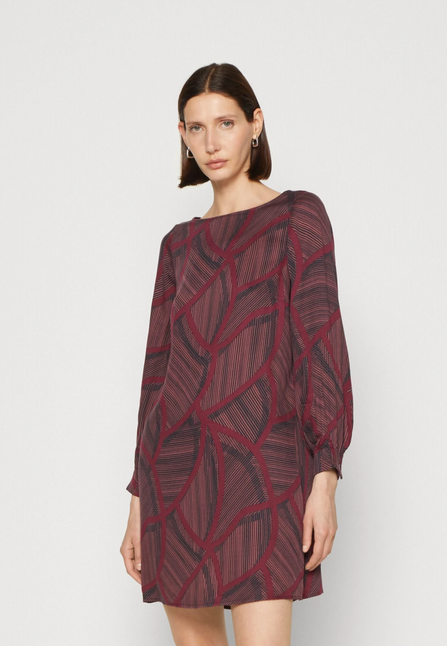Tom Tailor Dress With Sleeve Details - Jurk - Dark Red 1 Tom Tailor Dress With Sleeve Details - Jurk - Dark Red