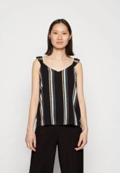 TOM TAILOR Denim Camisol With Ruffles - Blouse - Black Creme