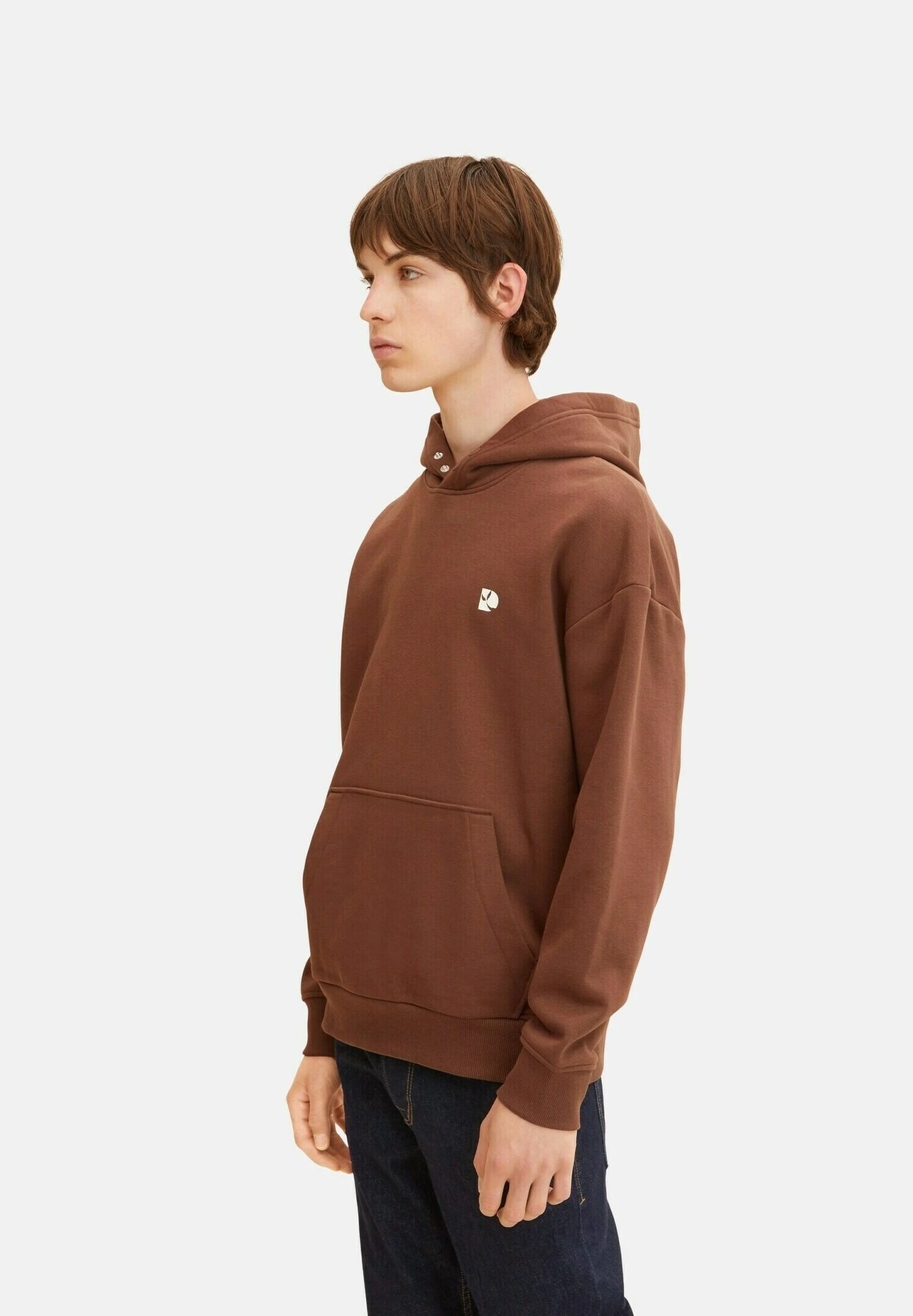 TOM TAILOR Denim Hoodie - Light Wood Brown 5 TOM TAILOR Denim Hoodie - Light Wood Brown - Afbeelding 5
