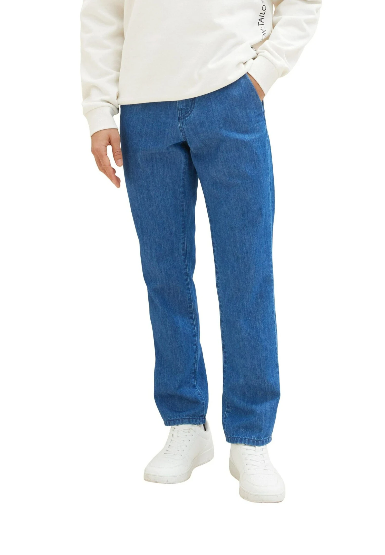 Tom Tailor Josh - Straight Leg Jeans - Clean Mid Stone/Blue Denim 2 Tom Tailor Josh - Straight Leg Jeans - Clean Mid Stone/Blue Denim - Afbeelding 2