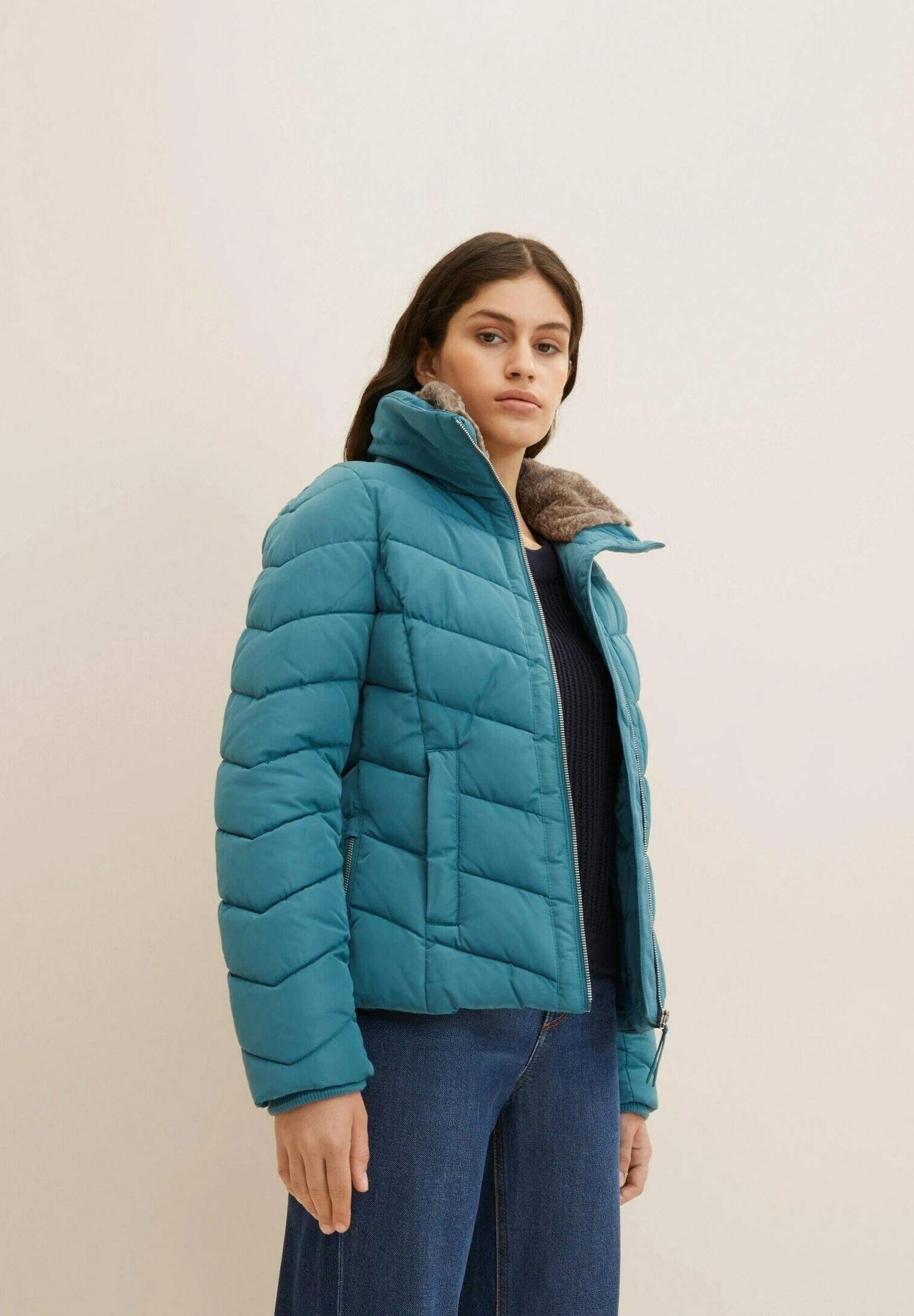 Tom Tailor Winterjas - Pastel Teal 4 Tom Tailor Winterjas - Pastel Teal - Afbeelding 4