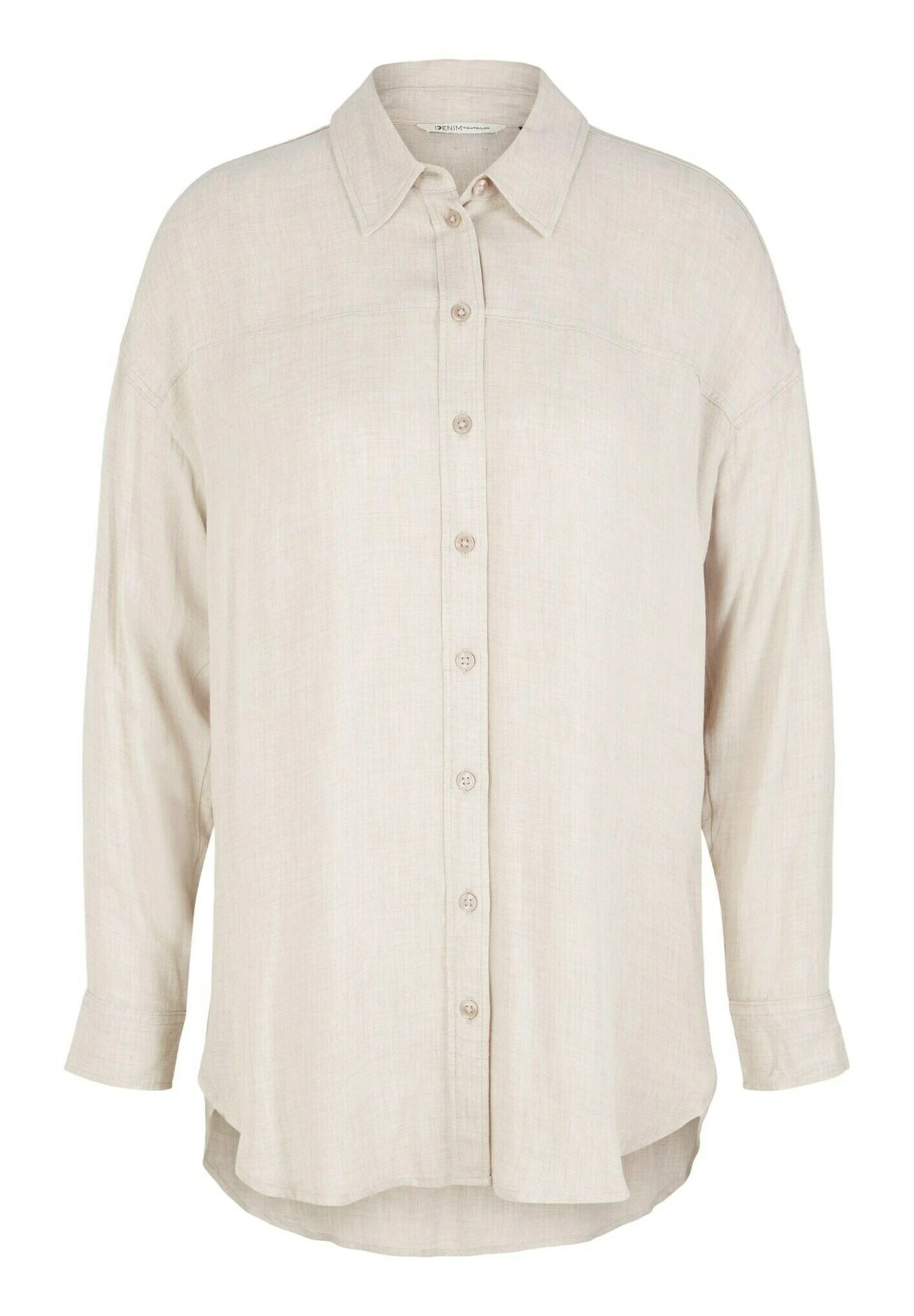 TOM TAILOR Denim Lange- Overhemdblouse - Cloud Grey Melange 5 TOM TAILOR Denim Lange- Overhemdblouse - Cloud Grey Melange - Afbeelding 5