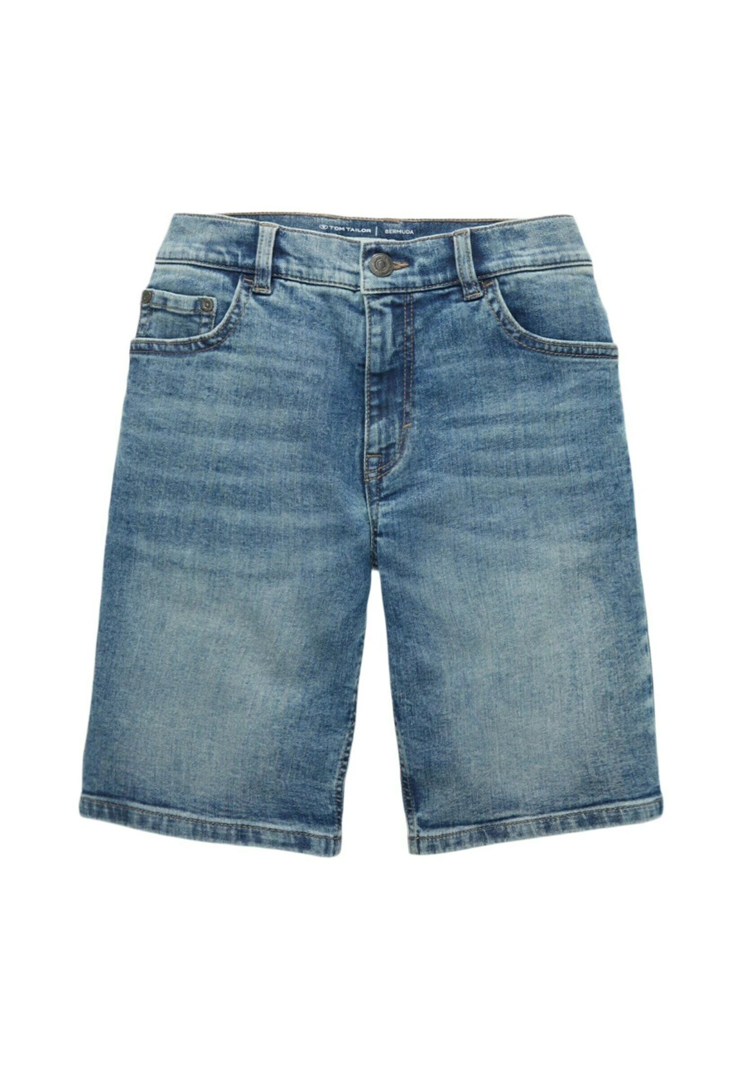 Tom Tailor Jeansshort - Used Light Stone Blue Denim 1 Tom Tailor Jeansshort - Used Light Stone Blue Denim