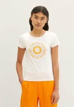 TOM TAILOR Denim Mit Print - T-Shirt Print - Gardenia White