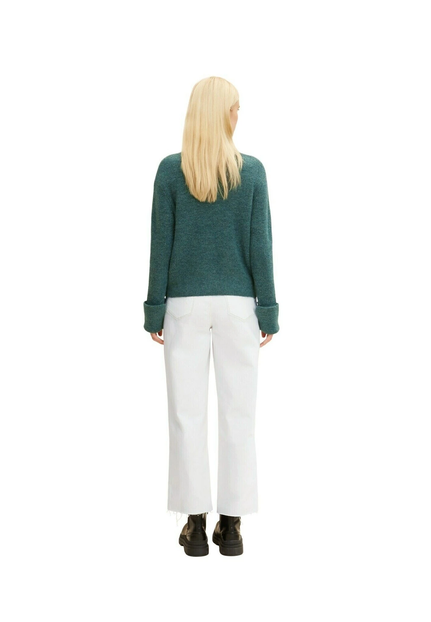 TOM TAILOR Denim Cosy Mock Neck - Trui - Green Dust Melange 13 TOM TAILOR Denim Cosy Mock Neck - Trui - Green Dust Melange - Afbeelding 13