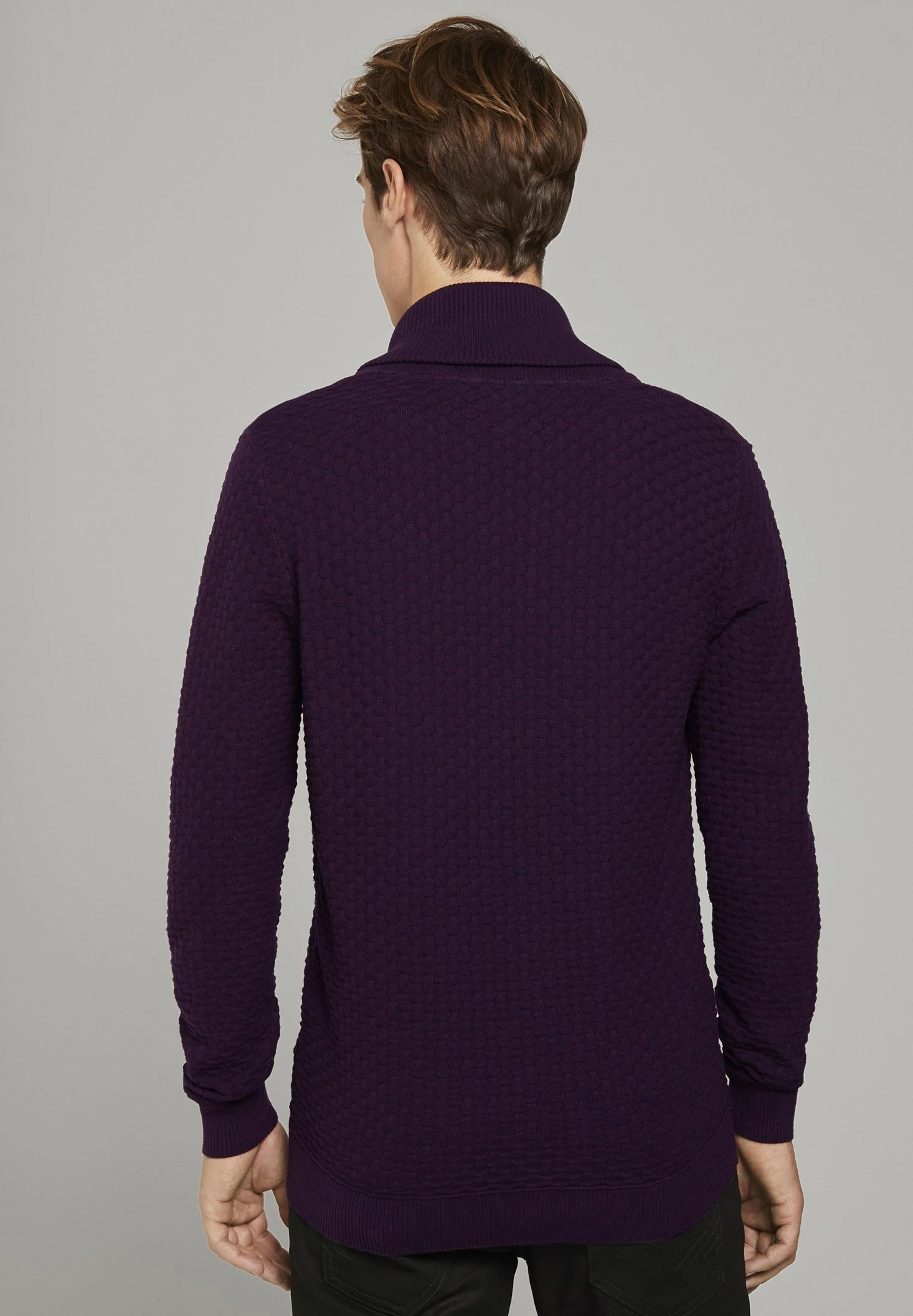 Tom Tailor Trui - Navy Bordeux Knitted Structure 3 Tom Tailor Trui - Navy Bordeux Knitted Structure - Afbeelding 3