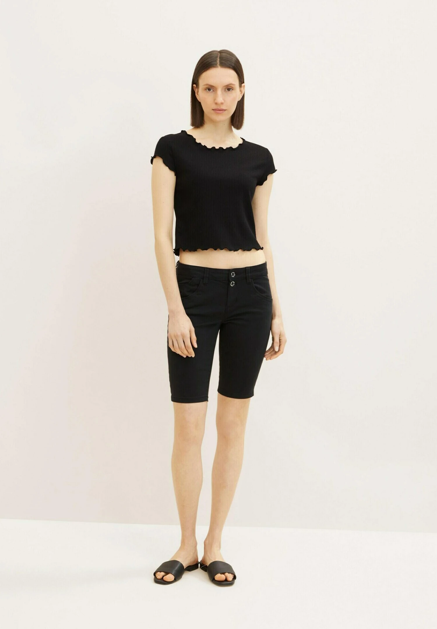 Tom Tailor Alexa Slim - Jeansshort - Deep Black 1 Tom Tailor Alexa Slim - Jeansshort - Deep Black