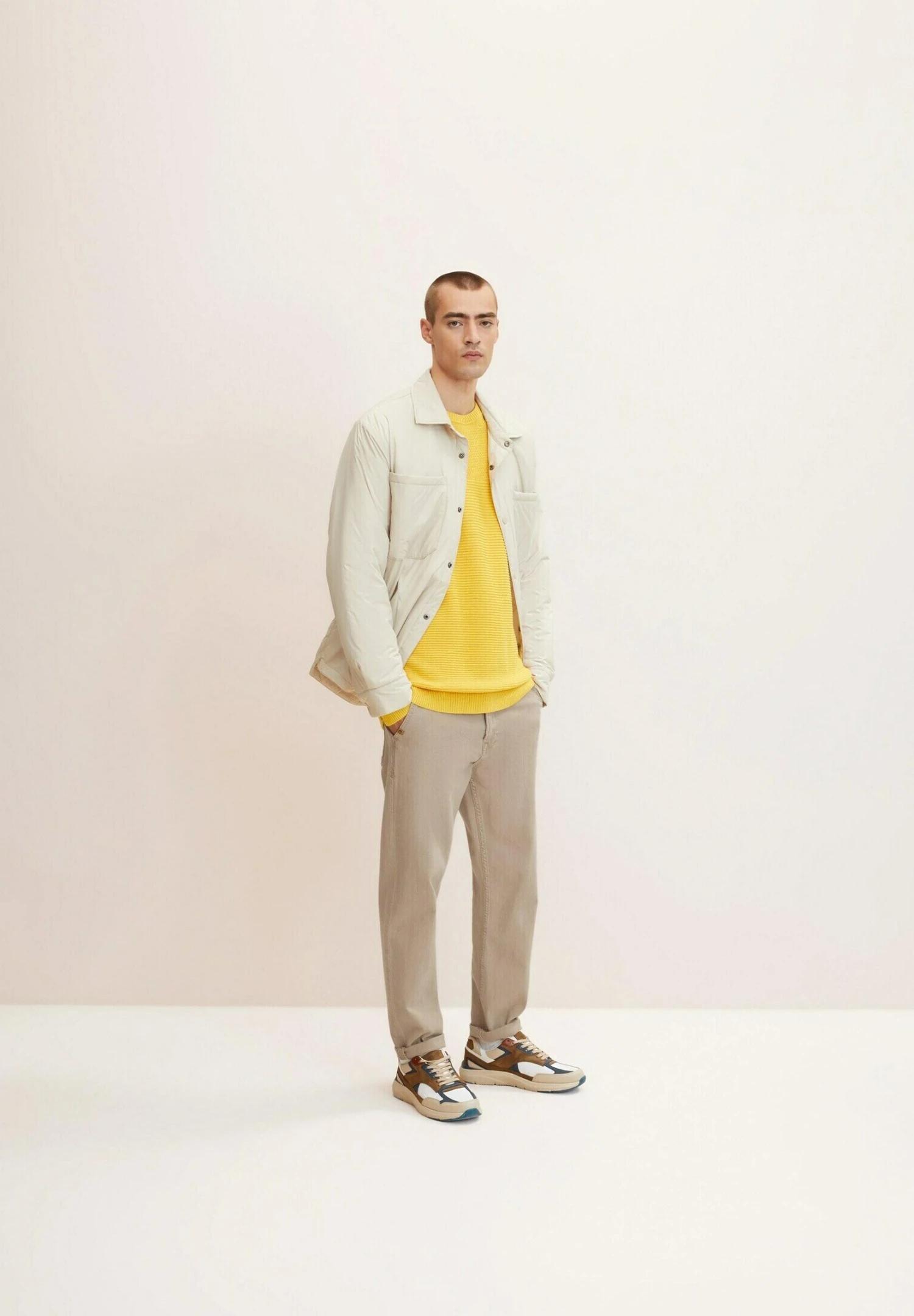 Tom Tailor Basic Strcutred- Trui - Pleasant Yellow Melange 3 Tom Tailor Basic Strcutred- Trui - Pleasant Yellow Melange - Afbeelding 3