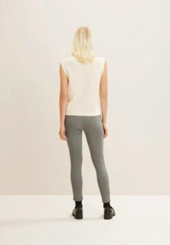 Tom Tailor Mit Teilungsnähten - Broek - Tarmac Beige Ck Check Design -Tom Tailor 71a8a86036c24e71a91dc5ec966c9c74