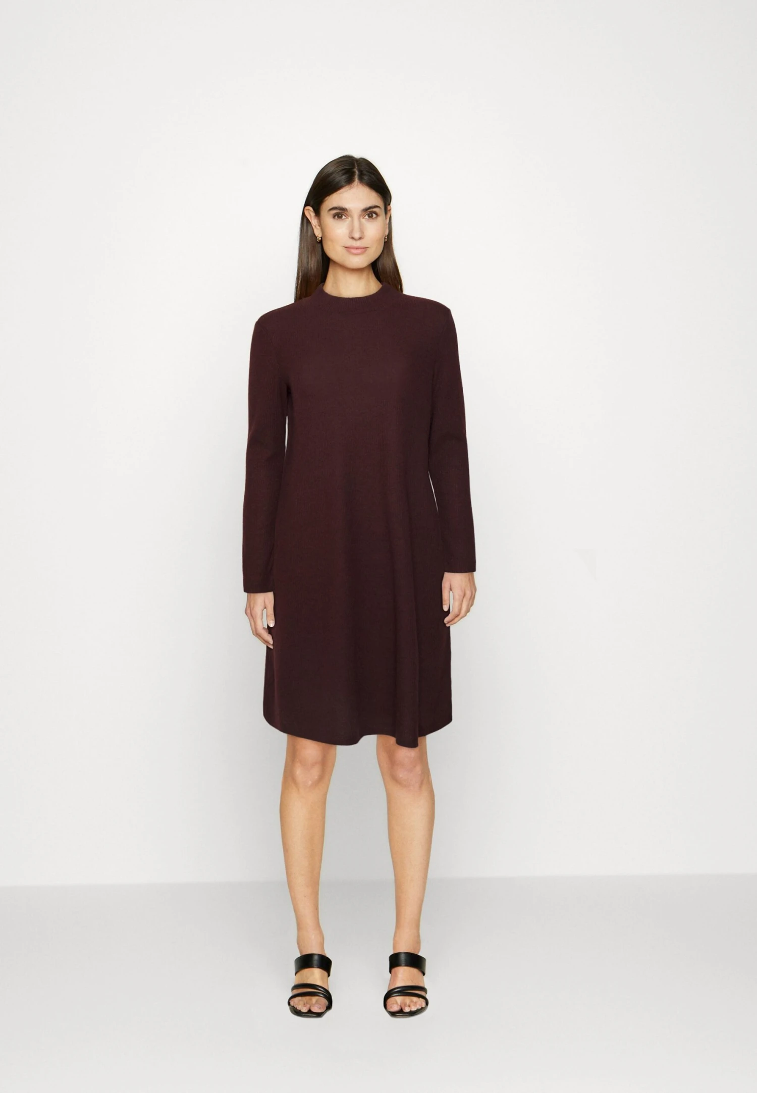 TOM TAILOR Denim Dress Cosy A Line - Gebreide Jurk - Bitter Chocolate Melange 1 TOM TAILOR Denim Dress Cosy A Line - Gebreide Jurk - Bitter Chocolate Melange
