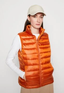 Tom Tailor Ultra Lightweight Vest - Bodywarmer - Gold Flame Orange -Tom Tailor 72eabe8f13444a62b9afa3308a00ea58