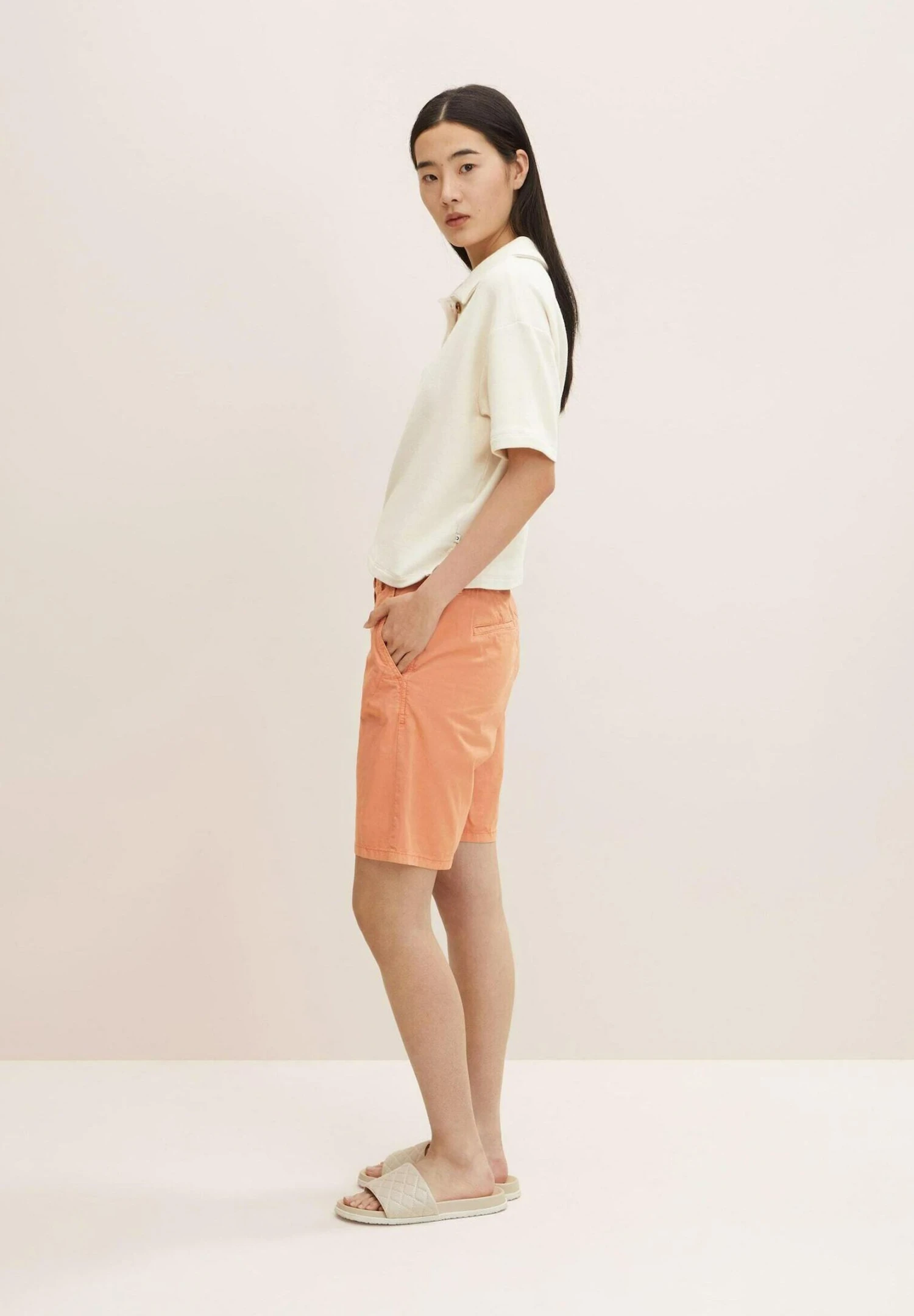 Tom Tailor Shorts - Cantaloupe Orange 4 Tom Tailor Shorts - Cantaloupe Orange - Afbeelding 4