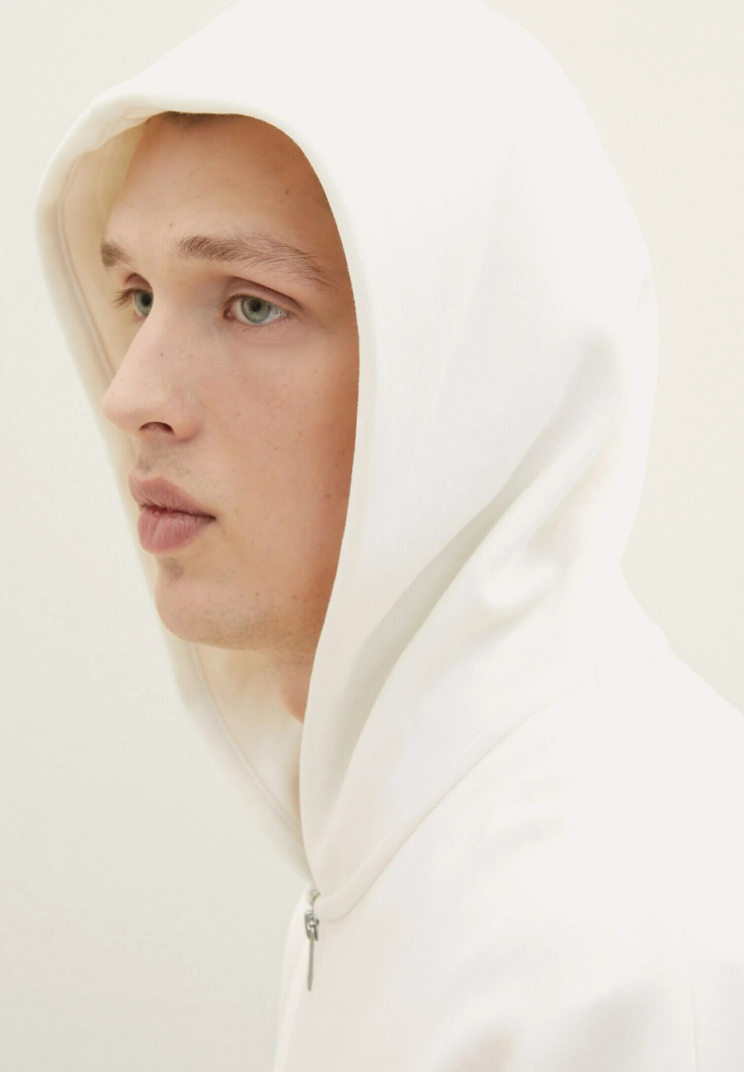 Tom Tailor Sweater Met Rits - Wool White 4 Tom Tailor Sweater Met Rits - Wool White - Afbeelding 4