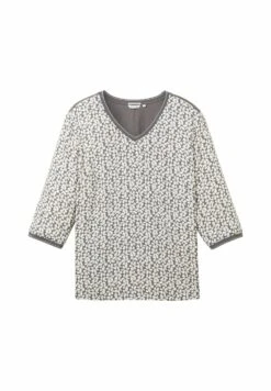Tom Tailor Plus-Gemustertes - Longsleeve - Grey Floral Design -Tom Tailor 739b098061cb4330b0cad549797173cd