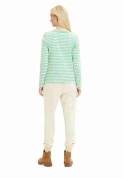 TOM TAILOR Denim Contrast Neck - Longsleeve - White Green Stripe 26 TOM TAILOR Denim Contrast Neck - Longsleeve - White Green Stripe -Tom Tailor 747d400f2c69497db1fdba827351cb04