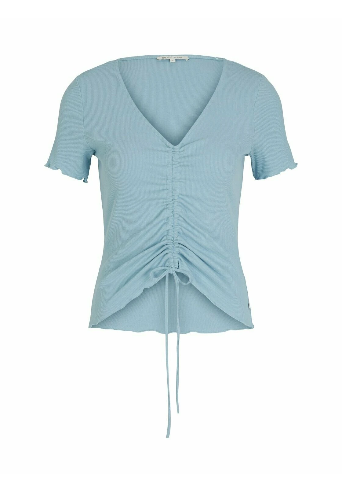 TOM TAILOR Denim Mit Feiner Raffung - T-Shirt Print - Calm Cloud Blue 5 TOM TAILOR Denim Mit Feiner Raffung - T-Shirt Print - Calm Cloud Blue - Afbeelding 5