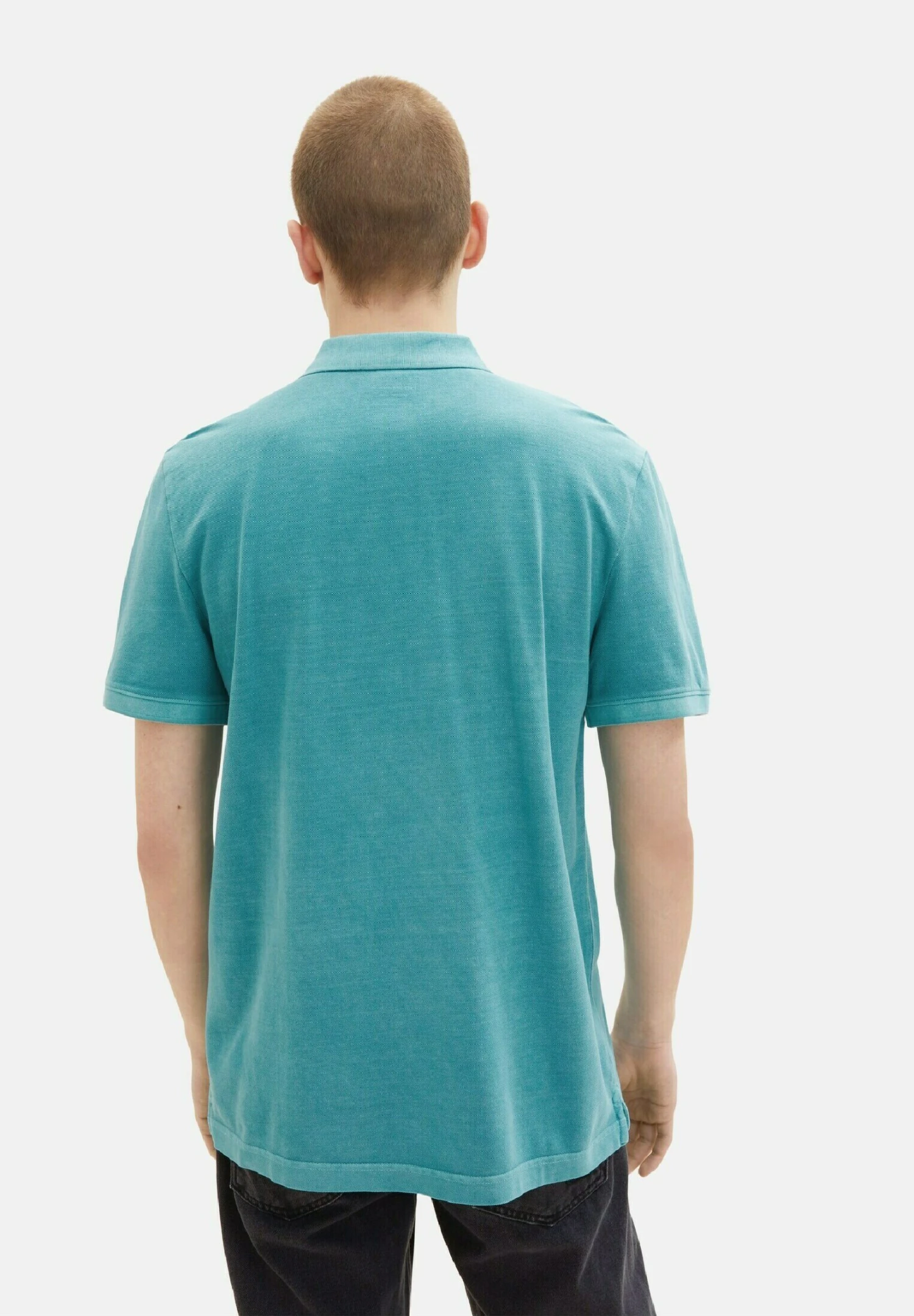 TOM TAILOR Denim Poloshirt - Deep Turquoise 3 TOM TAILOR Denim Poloshirt - Deep Turquoise - Afbeelding 3