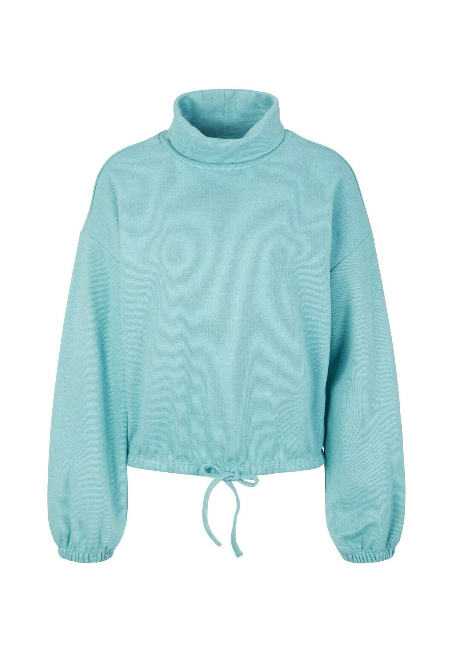 TOM TAILOR Denim Cropped Mit Rollkragen - Sweater - Reef Blue Melange 5 TOM TAILOR Denim Cropped Mit Rollkragen - Sweater - Reef Blue Melange - Afbeelding 5