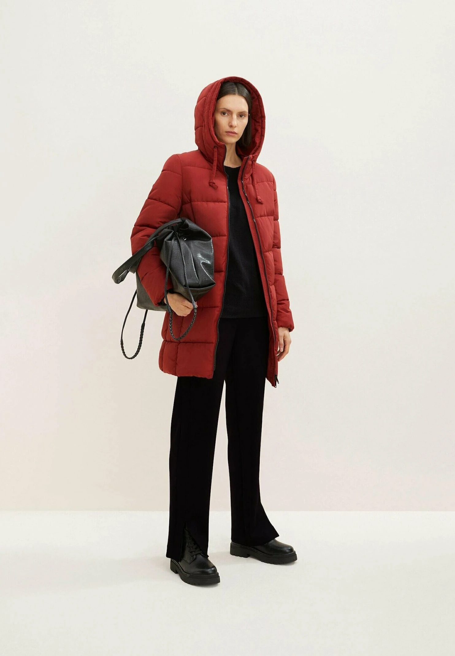 Tom Tailor Gesteppter - Winterjas - Dark Maroon Red 2 Tom Tailor Gesteppter - Winterjas - Dark Maroon Red - Afbeelding 2