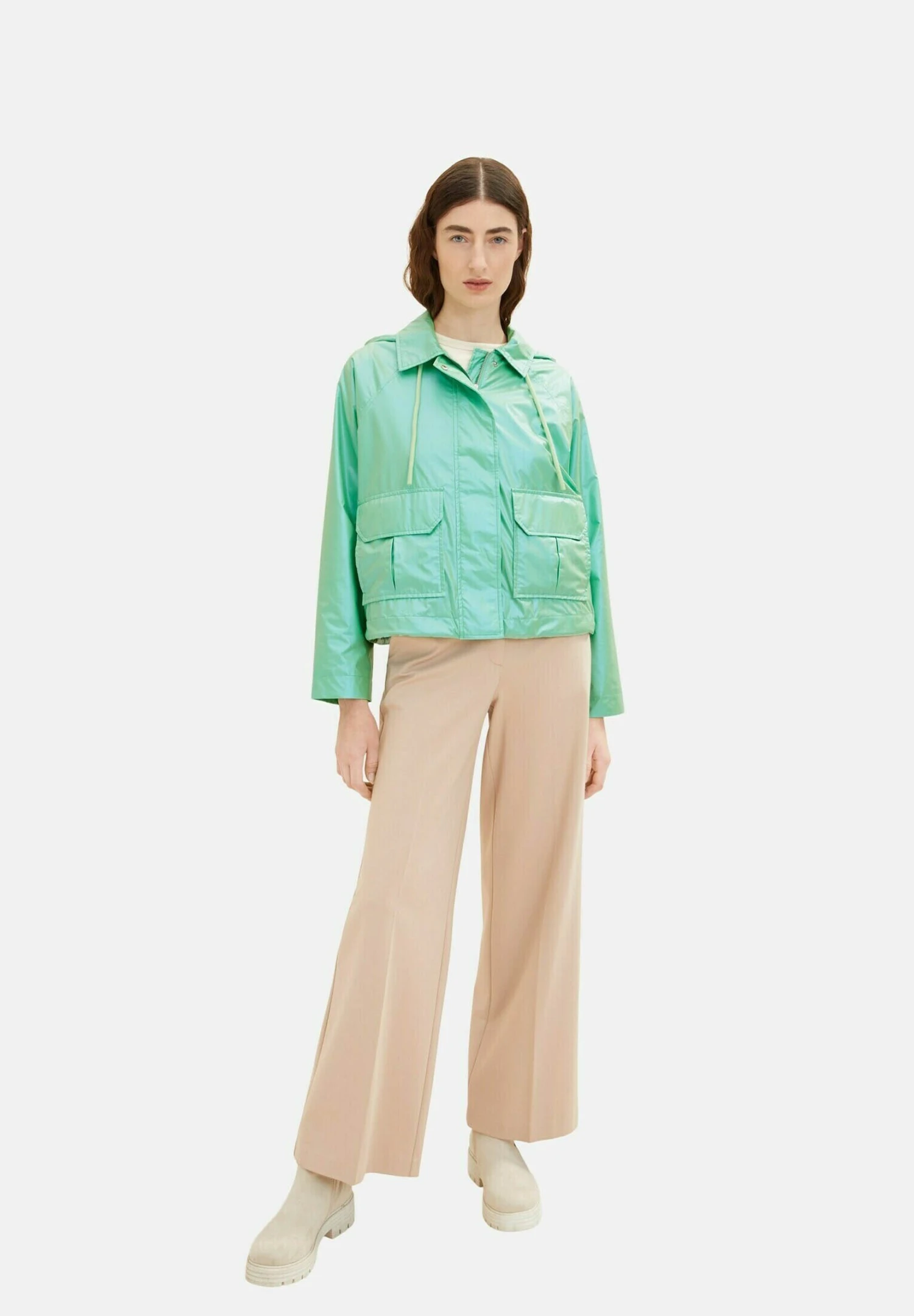 Tom Tailor Imitatieleren Jas - Green Pearl 2 Tom Tailor Imitatieleren Jas - Green Pearl - Afbeelding 2