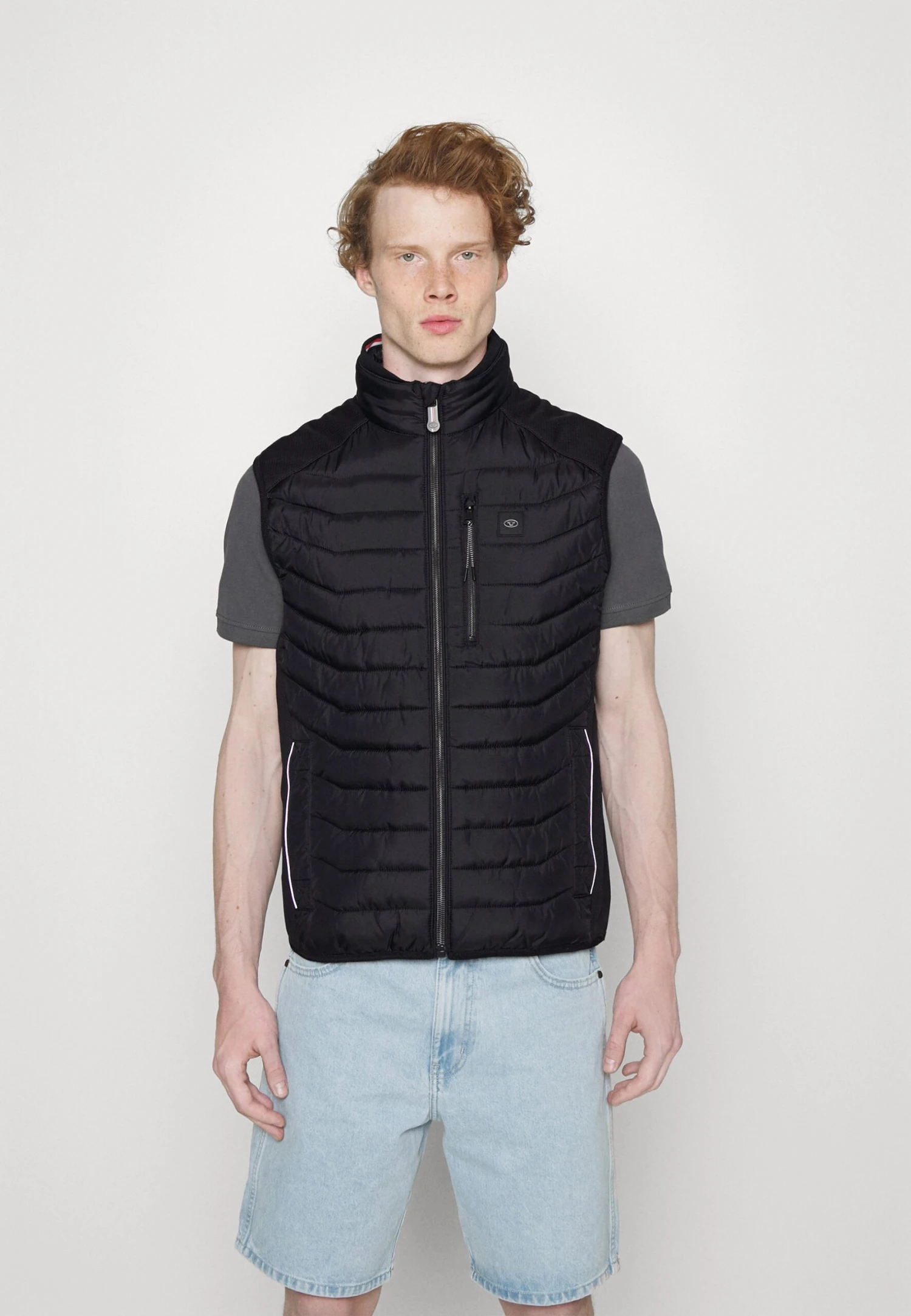 Tom Tailor Hybrid- Bodywarmer - Black 1 Tom Tailor Hybrid- Bodywarmer - Black