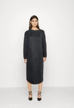 Tom Tailor Dress Mock Neck - Gebreide Jurk - Evident Anthracite Melange