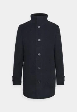 Tom Tailor 2 In 1 - Mantel - Navy Blue Structure -Tom Tailor 76ccbf67cb674566adabc698f8d90d3a