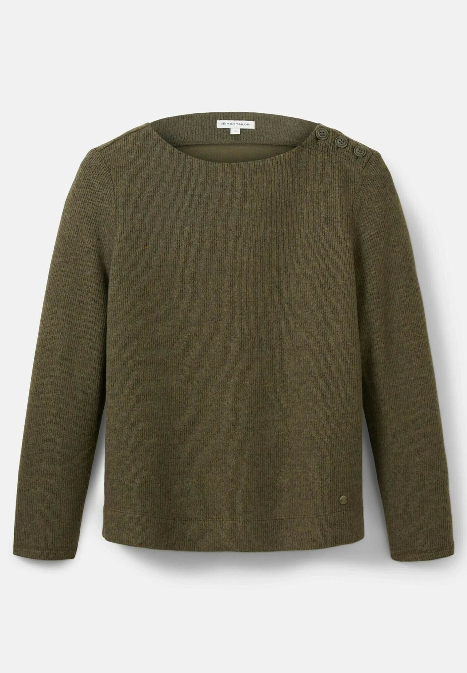 Tom Tailor Cozy - Trui - Tarmac Khaki Melange 8 Tom Tailor Cozy - Trui - Tarmac Khaki Melange - Afbeelding 8