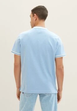 Tom Tailor T-Shirt Basic - Rainy Sky Blue Two Tone -Tom Tailor 779974c1185040c09f5ed8b9f13d351b