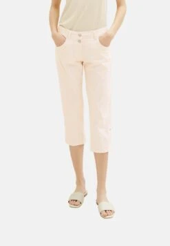 Tom Tailor 3/4Mit Teilungsnaht - Shorts - Fawn Beige Offwhite Stripe