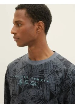 Tom Tailor Mit Allover-Print - Sweater - Navy Tonal Big Leaf Design -Tom Tailor 77bcc7330239418f8407c4d57e1e4dbd