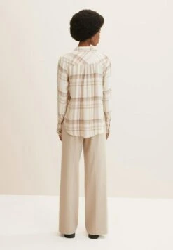 Tom Tailor Overhemdblouse - Beige Check -Tom Tailor 780e4267b9e54ce68d3fc68b4d9e7212