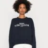 TOM TAILOR Denim Oversized Logo - Sweater - Sky Captain Blue