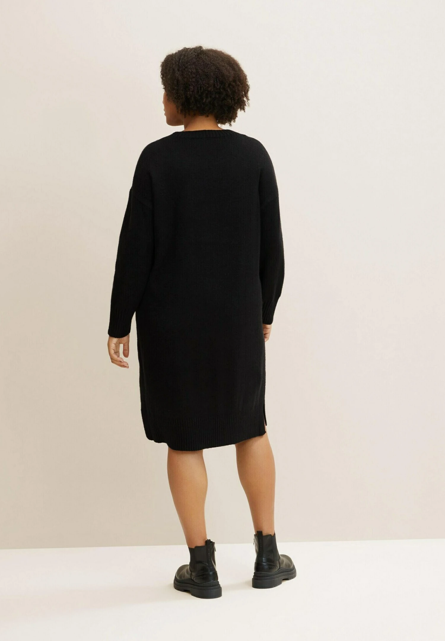 Tom Tailor Gebreide Jurk - Deep Black 3 Tom Tailor Gebreide Jurk - Deep Black - Afbeelding 3