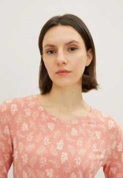 Tom Tailor Bodywear Gemustertes- Nachtjapon - Rot Hell Allover -Tom Tailor 79e4f21f52ae45c7ad5c8e9bd28a3330