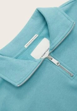 Tom Tailor Mit Reissverschluss  - Sweater - Bright Reef Blue -Tom Tailor 7a0ba52a6fdd4c4ea84757eefb44c6c2