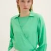 TOM TAILOR Denim Cropped Wickel - Blouse - Strong Green