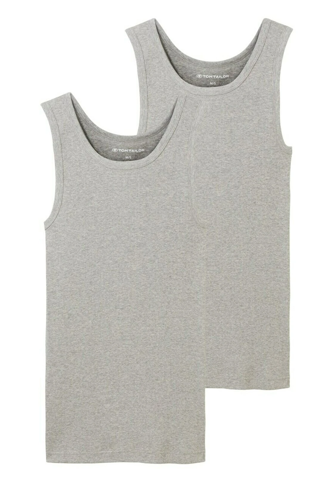 Tom Tailor Garron 2Pack Tank - Hemd - Grey/Medium/Melange 1 Tom Tailor Garron 2Pack Tank - Hemd - Grey/Medium/Melange