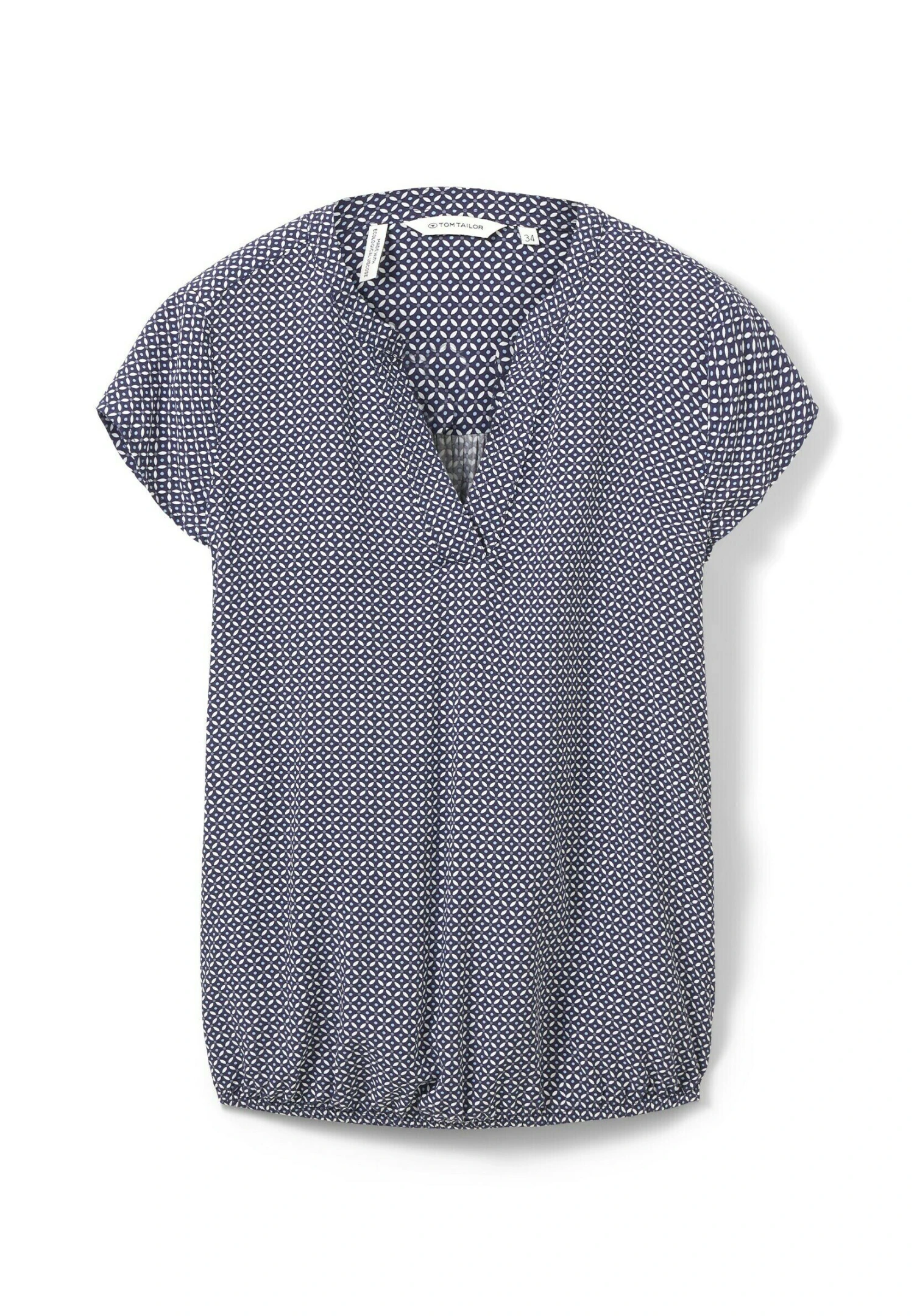 Tom Tailor Blouse - Navy Geometrical Design 9 Tom Tailor Blouse - Navy Geometrical Design - Afbeelding 9