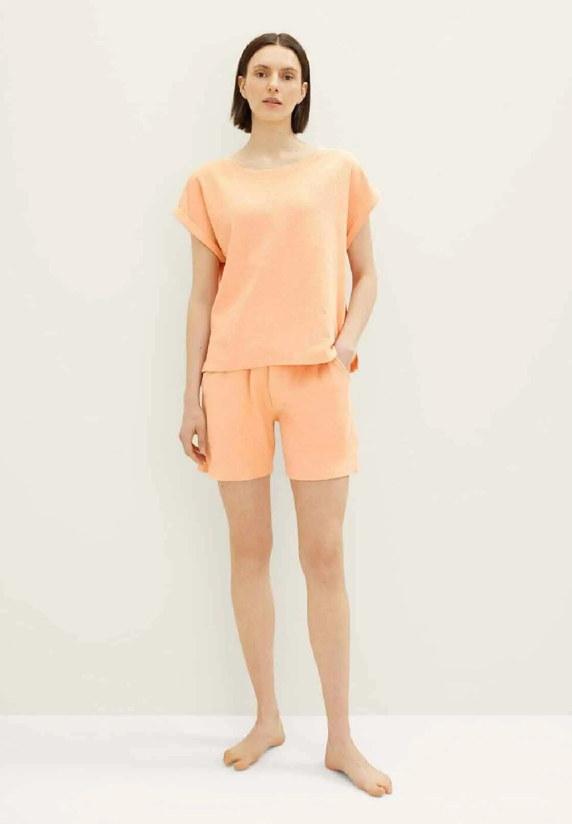 Tom Tailor Frottee- Pyjamabroek - Red Medium Solid 2 Tom Tailor Frottee- Pyjamabroek - Red Medium Solid - Afbeelding 2