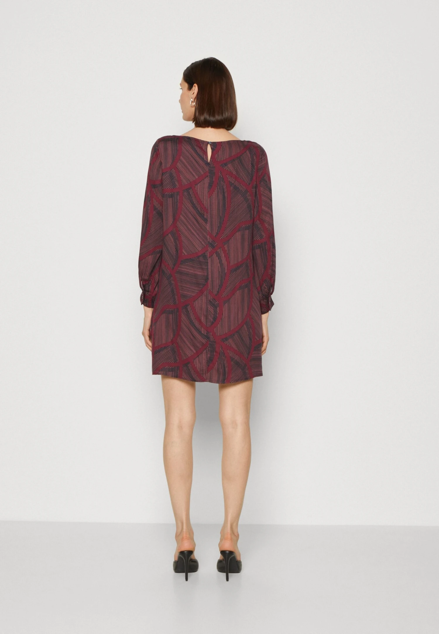 Tom Tailor Dress With Sleeve Details - Jurk - Dark Red 3 Tom Tailor Dress With Sleeve Details - Jurk - Dark Red - Afbeelding 3