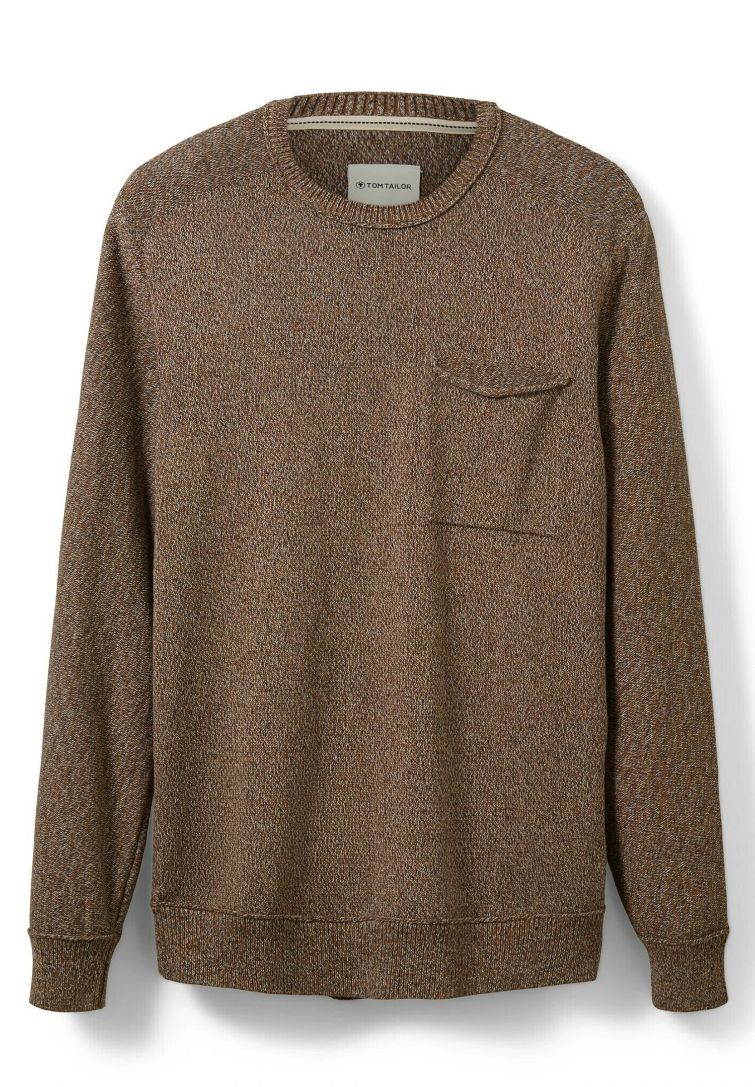 Tom Tailor Trui - Brown Melange Structure 7 Tom Tailor Trui - Brown Melange Structure - Afbeelding 7