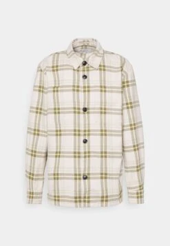TOM TAILOR Denim Check Shirt Jacket - Lichte Jas - Creme/Olive