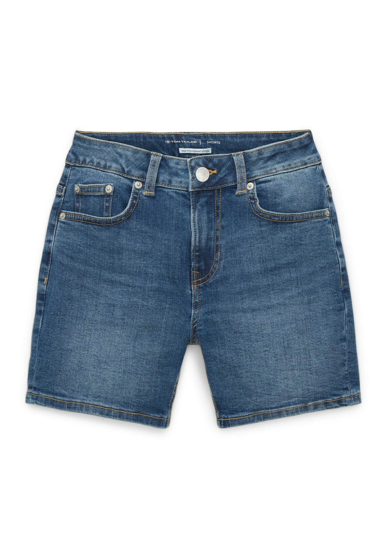 Tom Tailor Jeansshort - Mid Stone Bright Blue Denim 1 Tom Tailor Jeansshort - Mid Stone Bright Blue Denim