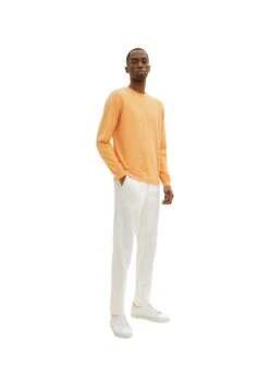 Tom Tailor In Melange Optik - Trui - Orange Heather Melange