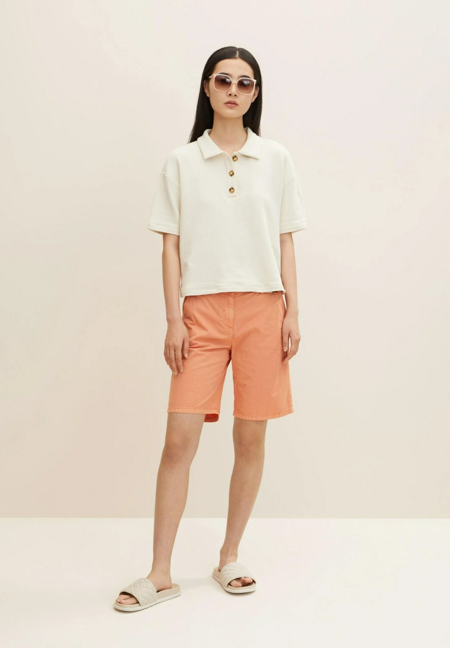 Tom Tailor Shorts - Cantaloupe Orange 2 Tom Tailor Shorts - Cantaloupe Orange - Afbeelding 2