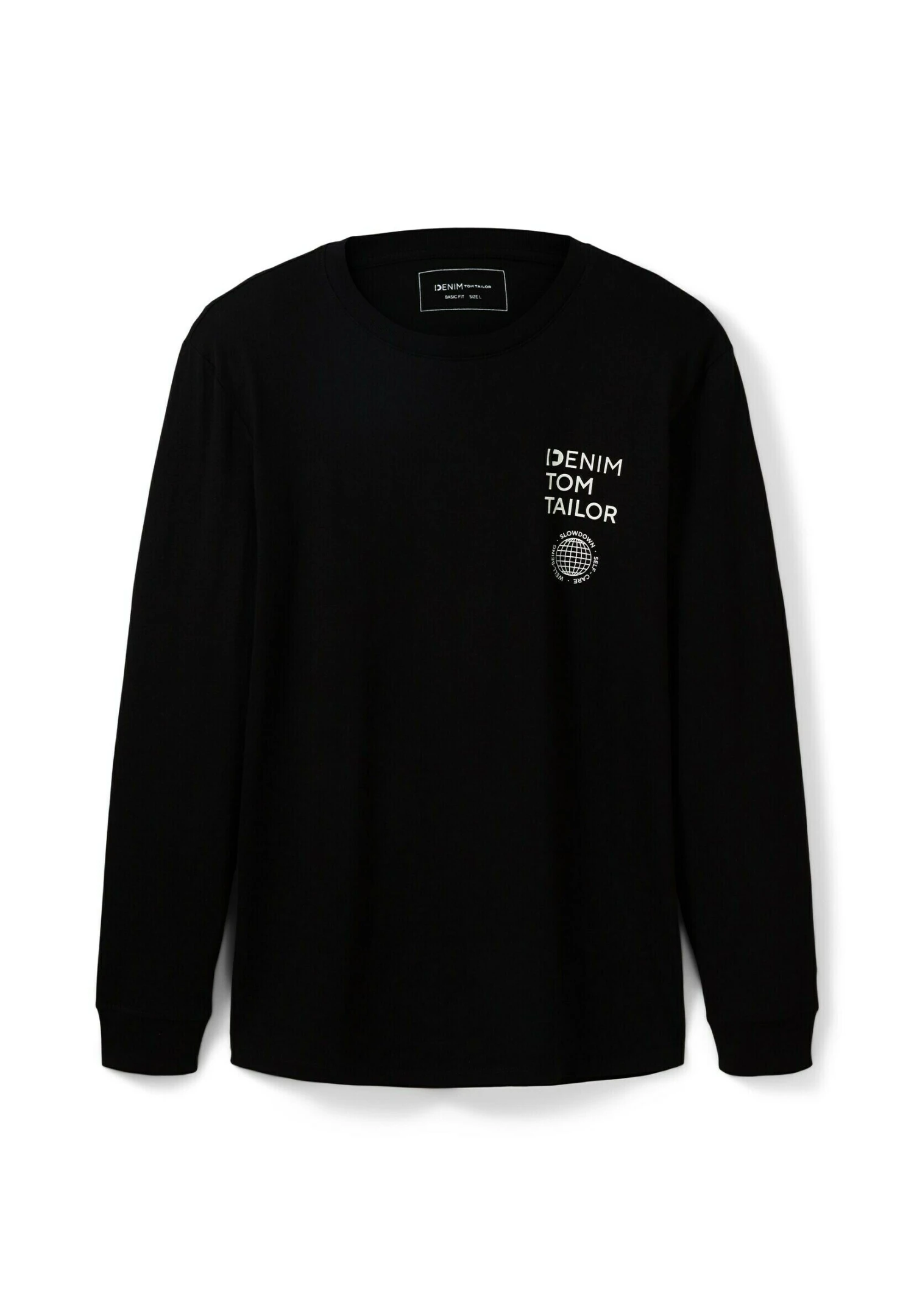 TOM TAILOR Denim Langarm Mit Print - Longsleeve - Black 7 TOM TAILOR Denim Langarm Mit Print - Longsleeve - Black - Afbeelding 7