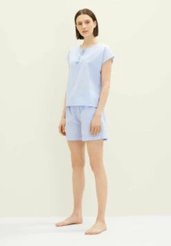 Tom Tailor Mit Struktur - Pyjamabroek - Blue Light Dots -Tom Tailor 805221b9d4b343c7920ca998b0d739a4