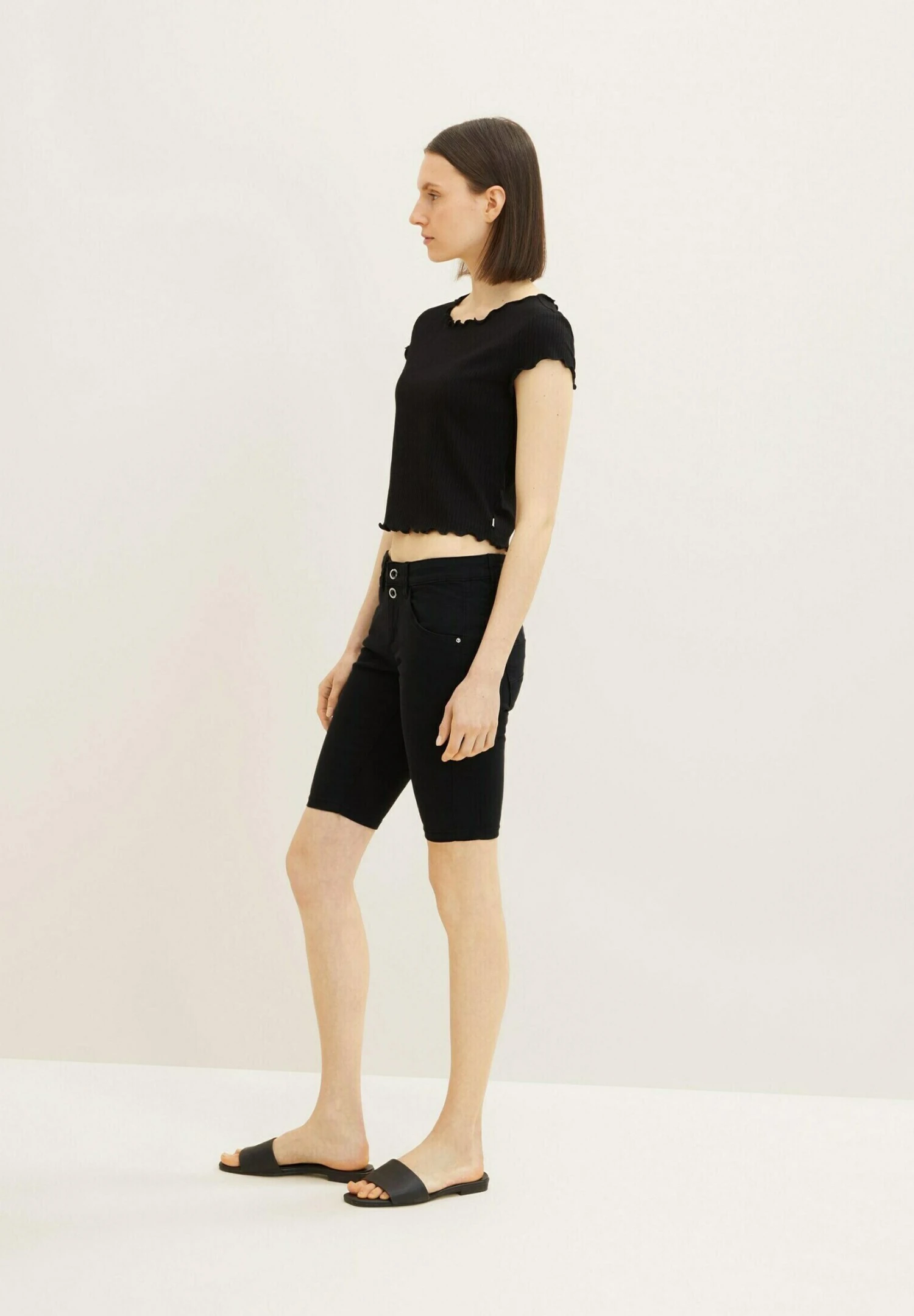 Tom Tailor Alexa Slim - Jeansshort - Deep Black 4 Tom Tailor Alexa Slim - Jeansshort - Deep Black - Afbeelding 4