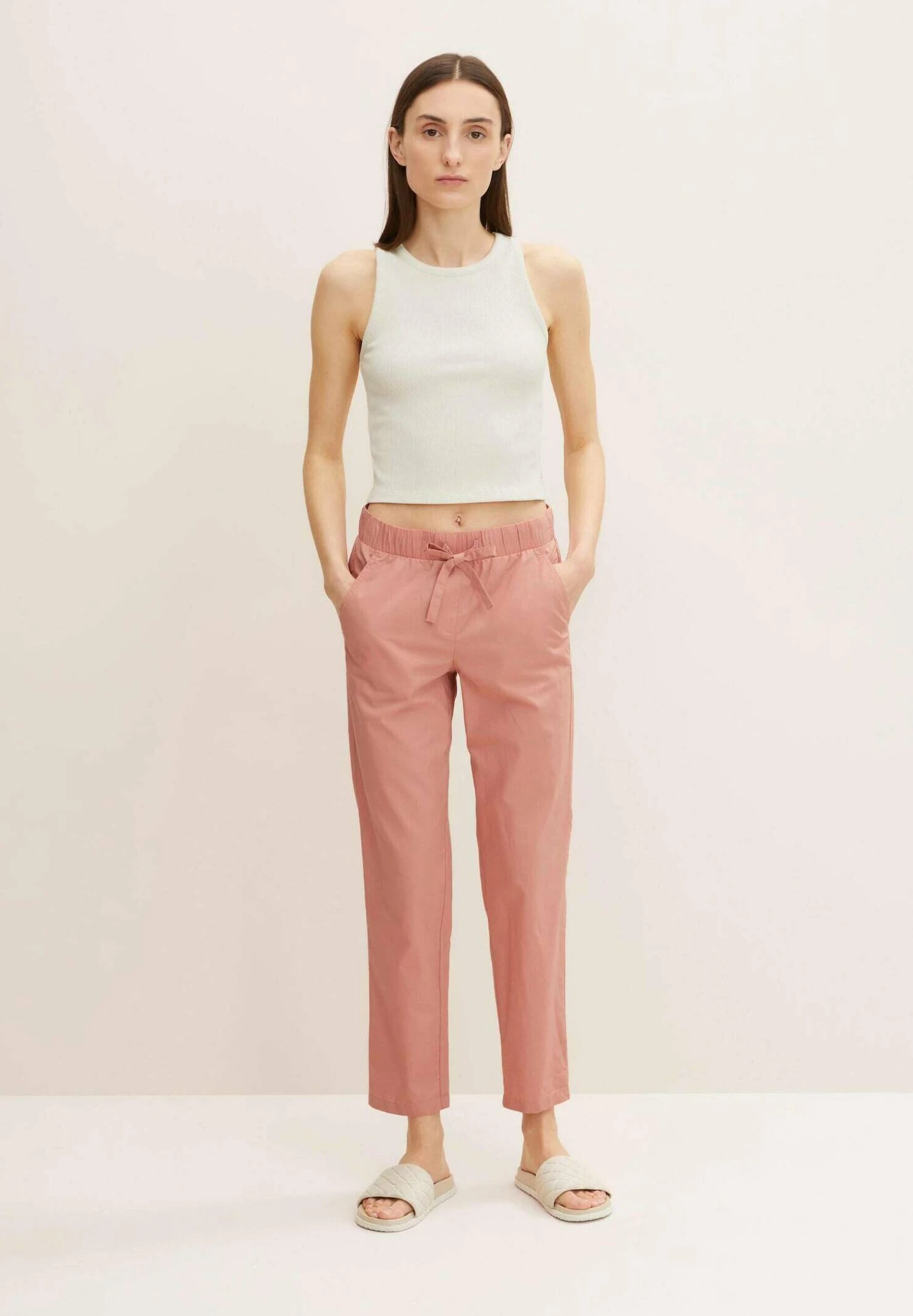 Tom Tailor Loose Fit - Broek - Nude Rose 1 Tom Tailor Loose Fit - Broek - Nude Rose